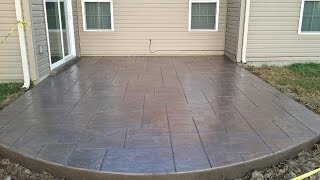 Stamped Concrete Patio in TimeLapse [upl. by Lednar]