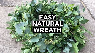 How To Make Christmas Wreath From Scratch  Easy NATURAL Christmas Wreath [upl. by Dlanor]