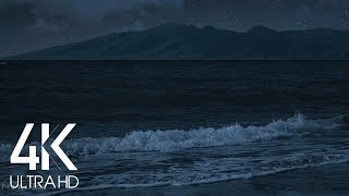 8 HOURS Tropical Beach at Night  4K UHD  Relaxing Waves Sounds for Sleep [upl. by Nallaf]