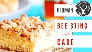 German Bee Sting Cake Recipe  Bienenstich ✪ MyGermanRecipes [upl. by Erehs]