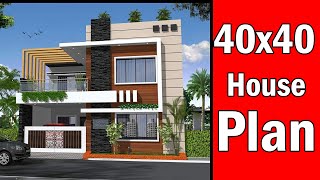 40 x 40 House Plan  3BK with Full Details  1600 SFT House Best House Plan 2020 [upl. by Nosnar]