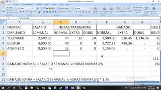 Como hacer una Nomina en Excel [upl. by Noellyn343]