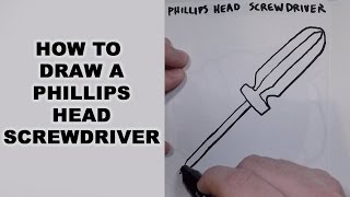 How to Draw a Phillips Head Screwdriver [upl. by Etsirk]