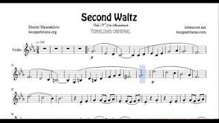 Second Waltz by Shostakovich Sheet Music for Violin [upl. by Freedman370]