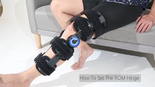 Hinged ROM Post Op Knee Brace for Recovery Stabilization After Surgery  Orthomen [upl. by Streetman]