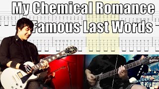 My Chemical Romance Famous Last Words Guitar Cover With Tab [upl. by Einiar]