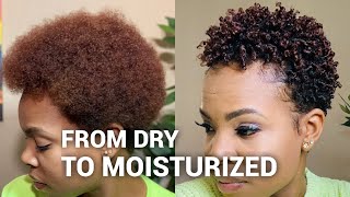 Styling my DRY natural hair  wash and go [upl. by Monia]