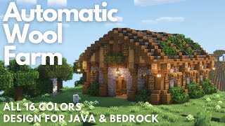 AUTOMATIC WOOL FARM  Minecraft Tutorial  Java amp Bedrock 121 [upl. by Collin]