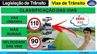 Classificação das Vias Urbanas e Rurais e Velocidade das Vias [upl. by Charry]