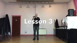 BEGINNER LINE DANCE  LESSON 3  Stroll Along Cha Cha [upl. by Anoik940]