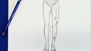 How to Draw Female Legs Step By Step [upl. by Grossman]