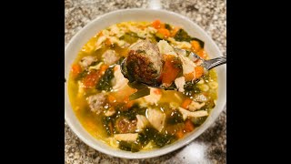 Chicken Escarole Soup Recipe Italian Wedding Soup [upl. by Sonitnatsok]