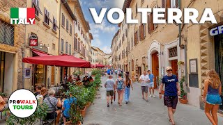 Volterra Italy Walking Tour  4K  with Captions [upl. by Haimerej879]