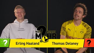 Erling Haaland vs Thomas Delaney  Who knows more  BVBChallenge [upl. by Bradeord]