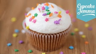 The Perfect Vanilla Cupcake Recipe  Cupcake Jemma [upl. by Burnside185]