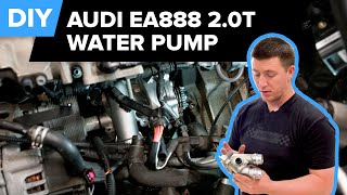 Audi Water Pump Replacement DIY 20082017 Audi MLB A4 S4 A5 S5 Q5 [upl. by Ambert]