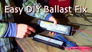 Replacing A Ballast On A T12 Fluorescent Light Fixture How To Convert To A New Electronic Ballast [upl. by Cataldo]