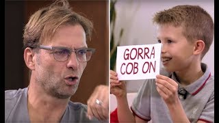 Jürgen Klopp learns scouse from a kid  BOSS THA [upl. by Higbee]