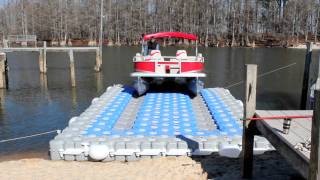 Dock Blocks™ Pontoon Boat Lift Lake [upl. by Cloots]