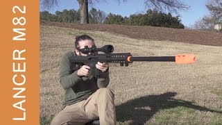 Lancer Tactical M82 Sniper Rifle  Airsoft Review [upl. by Bible292]