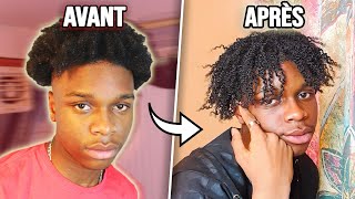 COMMENT FAIRE DES BOUCLES  Curly Hair Routine Homme Noir [upl. by Einram]