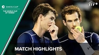 MurrayMurray Great Britain vs del PotroMayer Argentina  Davis Cup Highlights  ITF [upl. by Mahmoud]