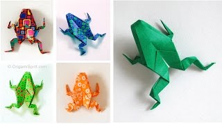 How to Fold an Inflatable Origami Frog  Rana de papel [upl. by Anivahs277]