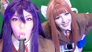 Knives Dont Belong In Your Mouth DDLC BTSBLOOPERS [upl. by Llerreg]