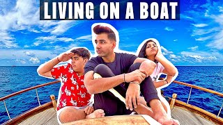 LIVING ON A BOAT FOR 24 HOURS  Rimorav Vlogs [upl. by Aisan]