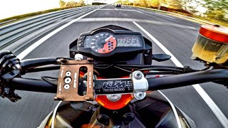 KTM DUKE 690 R TOP SPEED [upl. by Ihel83]