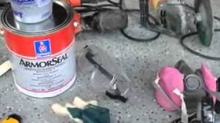 How to fix and repair a damaged Garage Floor Coating  epoxy paint  polyurea [upl. by Cockburn]