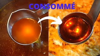 Consommé How to clarify chicken stock [upl. by Anisamoht236]