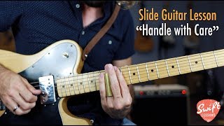 George Harrison Slide Guitar Lesson  Traveling Wilburys quotHandle with Carequot Solos [upl. by Roban847]