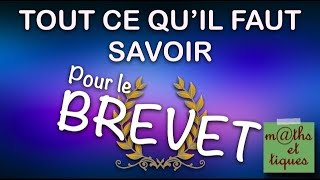 BREVET  TOUT ce quil faut savoir en maths  CONSEILS [upl. by Ezar]