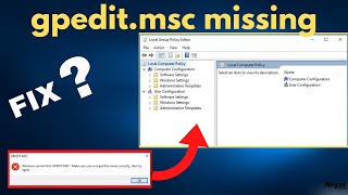 gpeditmsc Windows 10 Missing  How To Enable gpeditmsc Missing In Windows 10 Home [upl. by Atiekahs446]