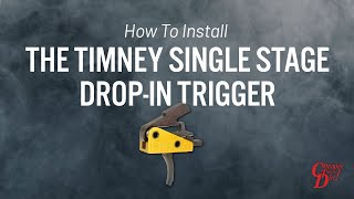 How to Install a Timney Single Stage DropIn Trigger [upl. by Tomkin]