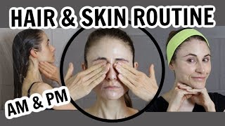 DERMATOLOGISTS HAIR amp SKIN CARE ROUTINE AM amp PM DR DRAY [upl. by Onitnelav]