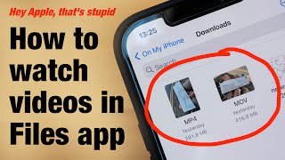 How to play videos in Files app Hey Apple thats stupid [upl. by Acissehc53]