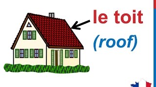 French Lesson 81  Rooms in the house Vocabulary  Les pièces de la maison  Partes de la casa [upl. by Aneetsirk]