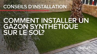 Installer la pelouse synthetique sur la terre [upl. by Dot]