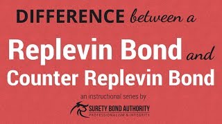 Replevin Bonds and Counter Replevin Bonds with Example [upl. by Abigale]