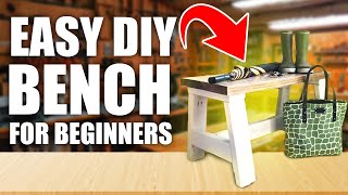 DIY Wood Bench for Beginner Woodworkers  Pocket Hole Project [upl. by Libnah181]