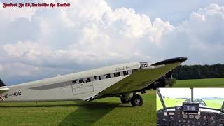 Flying the Junkers Ju 52  From Takeoff to Landing [upl. by Ahsiadal]