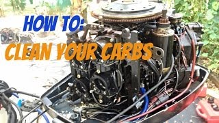 How To Clean an Outboard Engine Carburetor [upl. by Lexine]