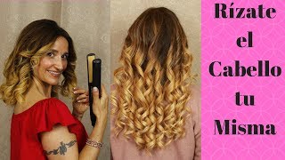 Como Rizar El Pelo Con Planchas quotTUTORIAL PARA ONDULAR TU CABELLOquot How to Curl Your Hair [upl. by Buyer521]