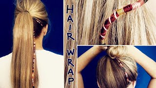 BEST HAIR WRAP TUTORIAL  Fast and Simple Hair Accessories DIY [upl. by Tully]