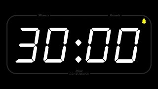 30 MINUTE  TIMER amp ALARM  Full HD  COUNTDOWN [upl. by Lengel]