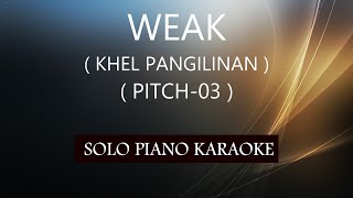 WEAK  MICHAEL PANGILINAN   PITCH03  PH KARAOKE PIANO by REQUEST COVERCY [upl. by Boynton529]