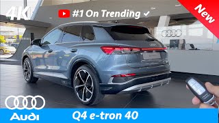 Audi Q4 eTron 2021  First FULL Indepth review in 4K  Exterior  Interior SLine Price [upl. by Noakes]