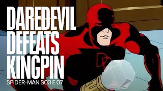 SpiderMan and Daredevil defeat Kingpin  SpiderMan The Animated Series [upl. by Peyter]